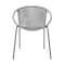 Armen Living Snack Indoor Outdoor Stackable Steel Dining Chair with Gray Rope, PK2 LCSNSIGRY - alternate 2